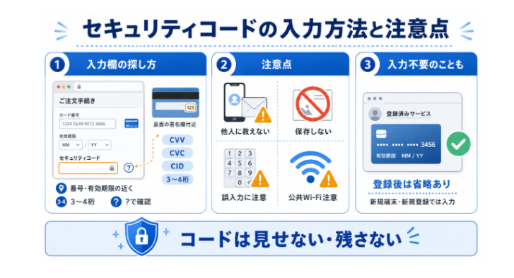 クレジットカードのセキュリティコードはどこ？ブランド別の場所と確認